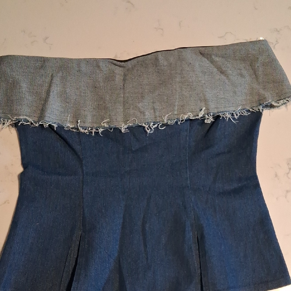 Mi.iM Denim Off-Shoulder Blouse